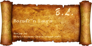 Bozsán Laura névjegykártya